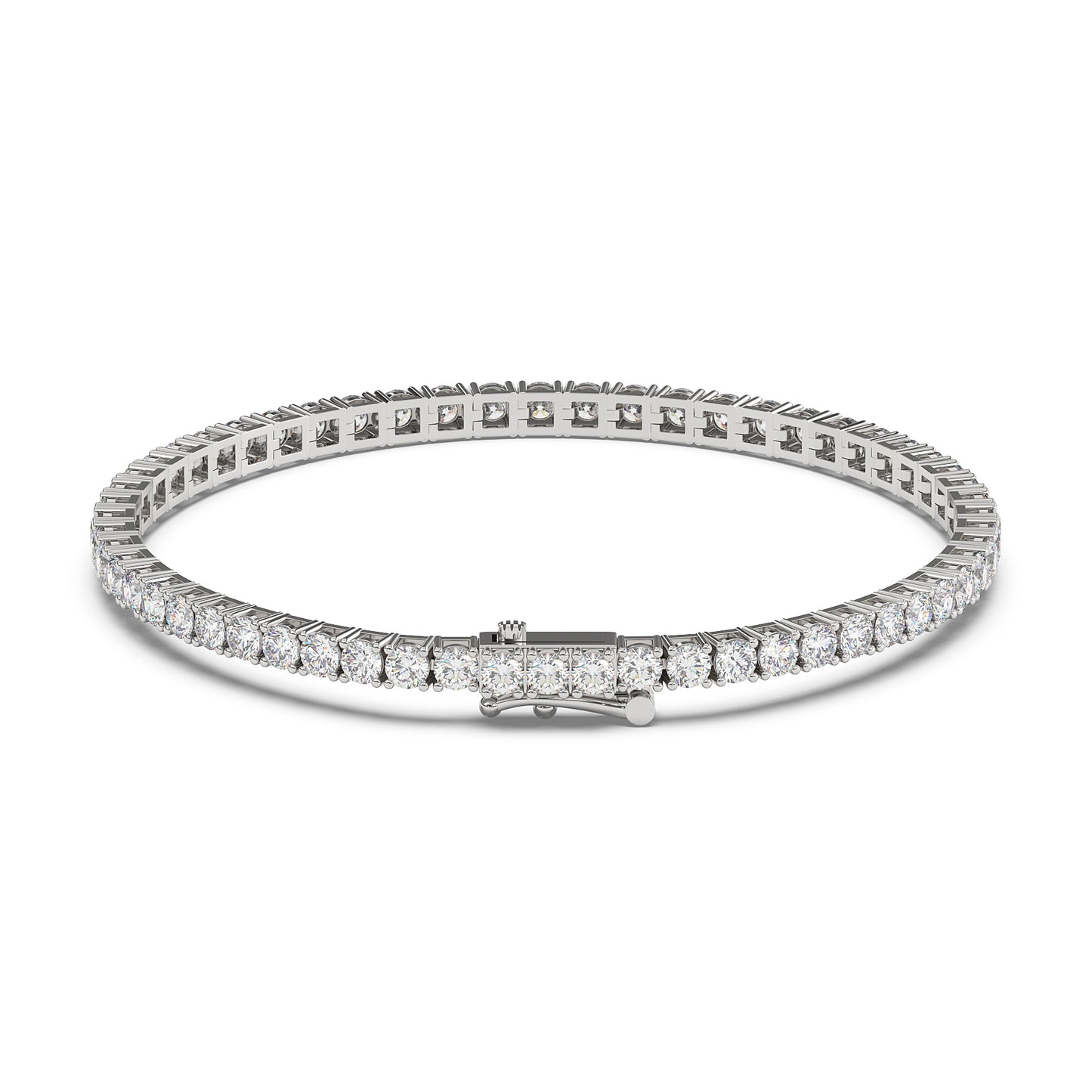 Clara VVS1 Moissanite Round Cut Tennis Bracelet