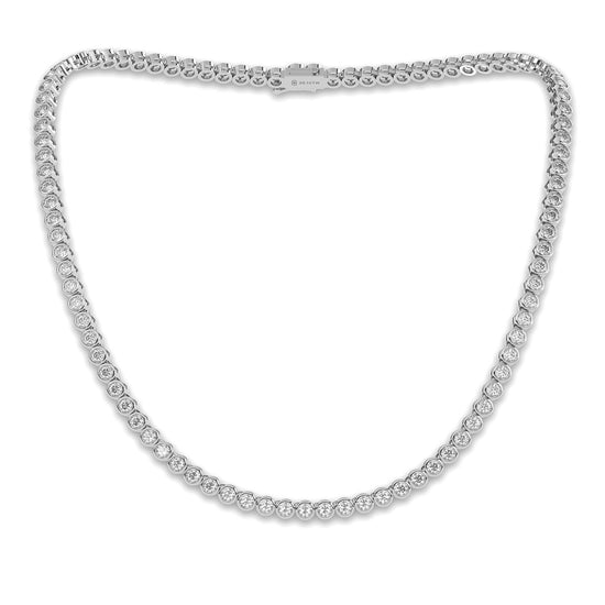 Nuclis Moissanite Bezel Set Tennis Necklace