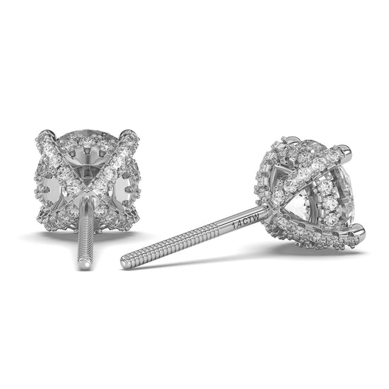 Riley 2.8 CTW Moissanite Pave Martini Round Earrings