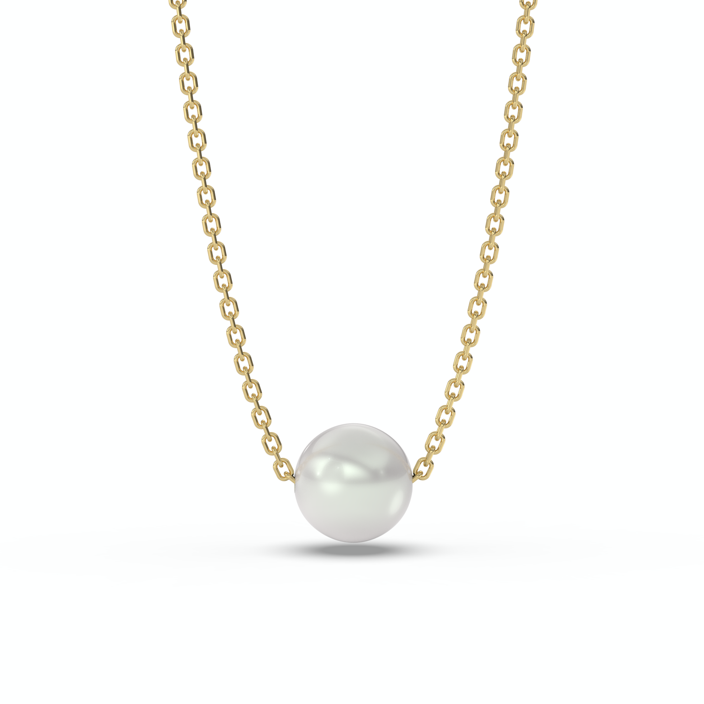 Lagos Solitaire Pearl Necklace