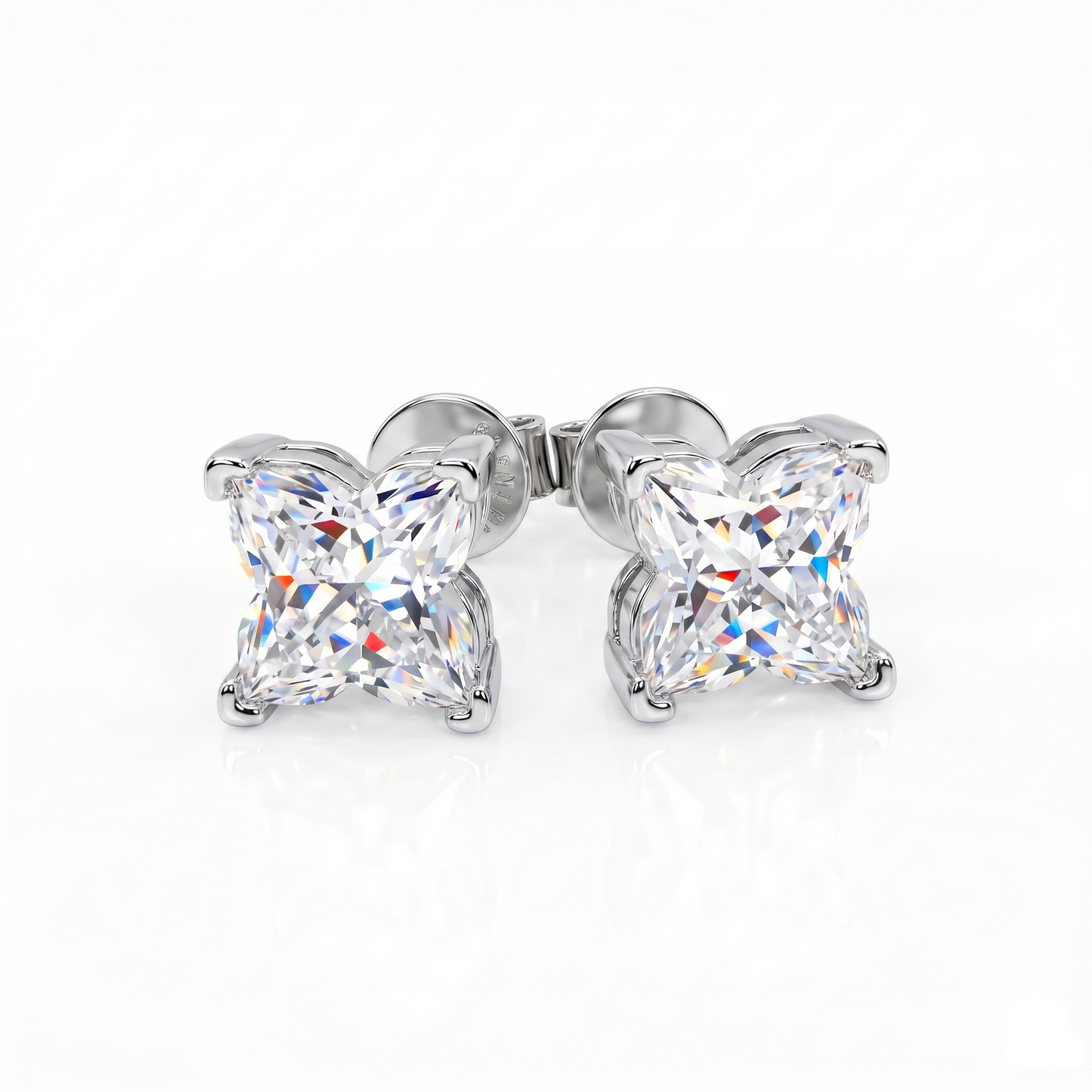 Ursi 2.28 CTW Moissanite Flower Cut Earrings