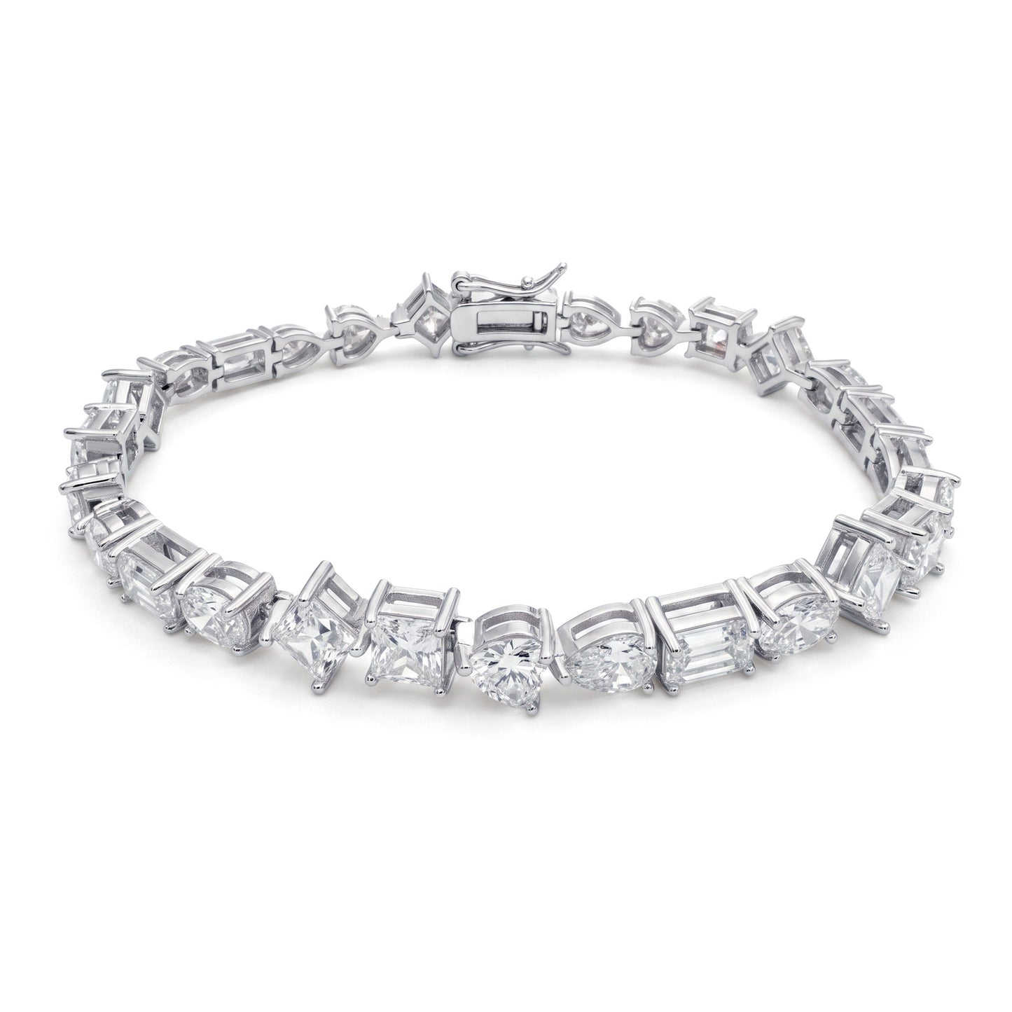 12.5 CTW Moissanite Mixed Medley Tennis Bracelet