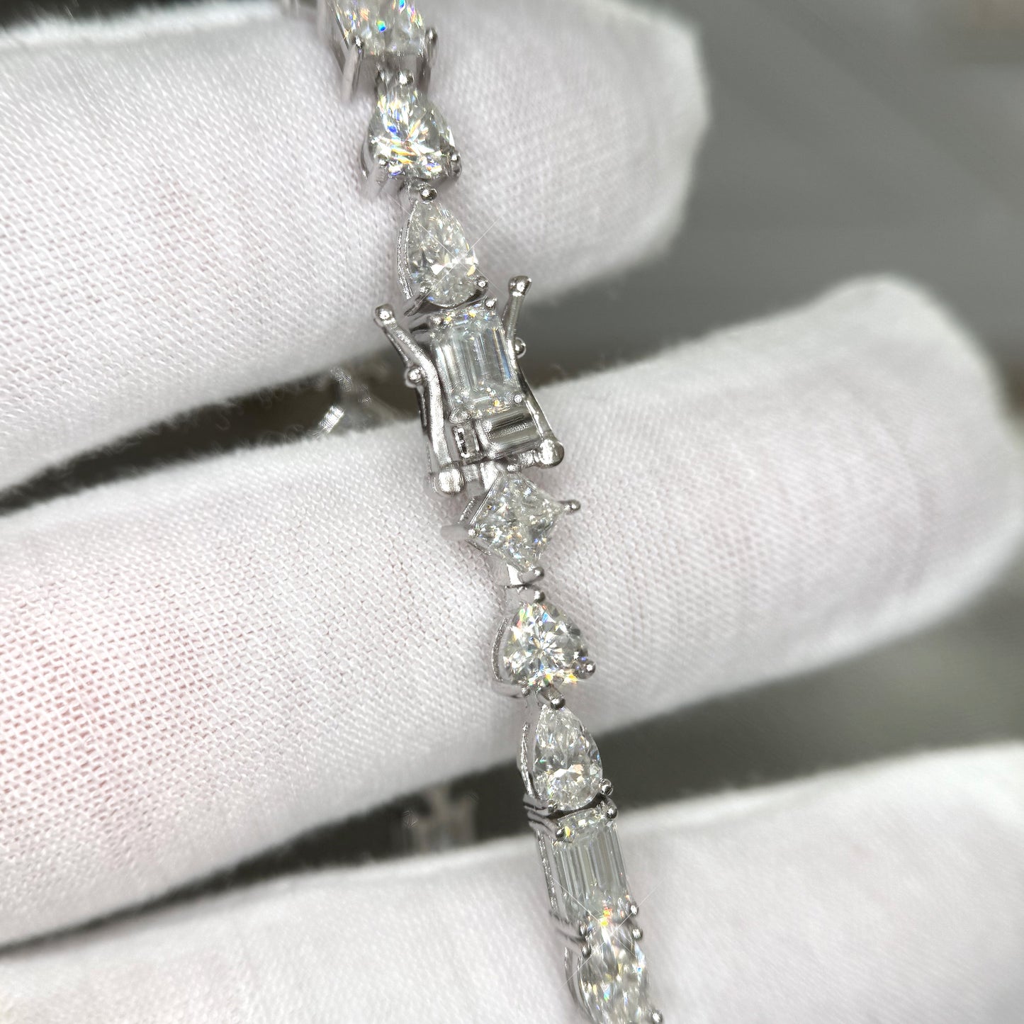 12.5 CTW Moissanite Mixed Medley Tennis Bracelet