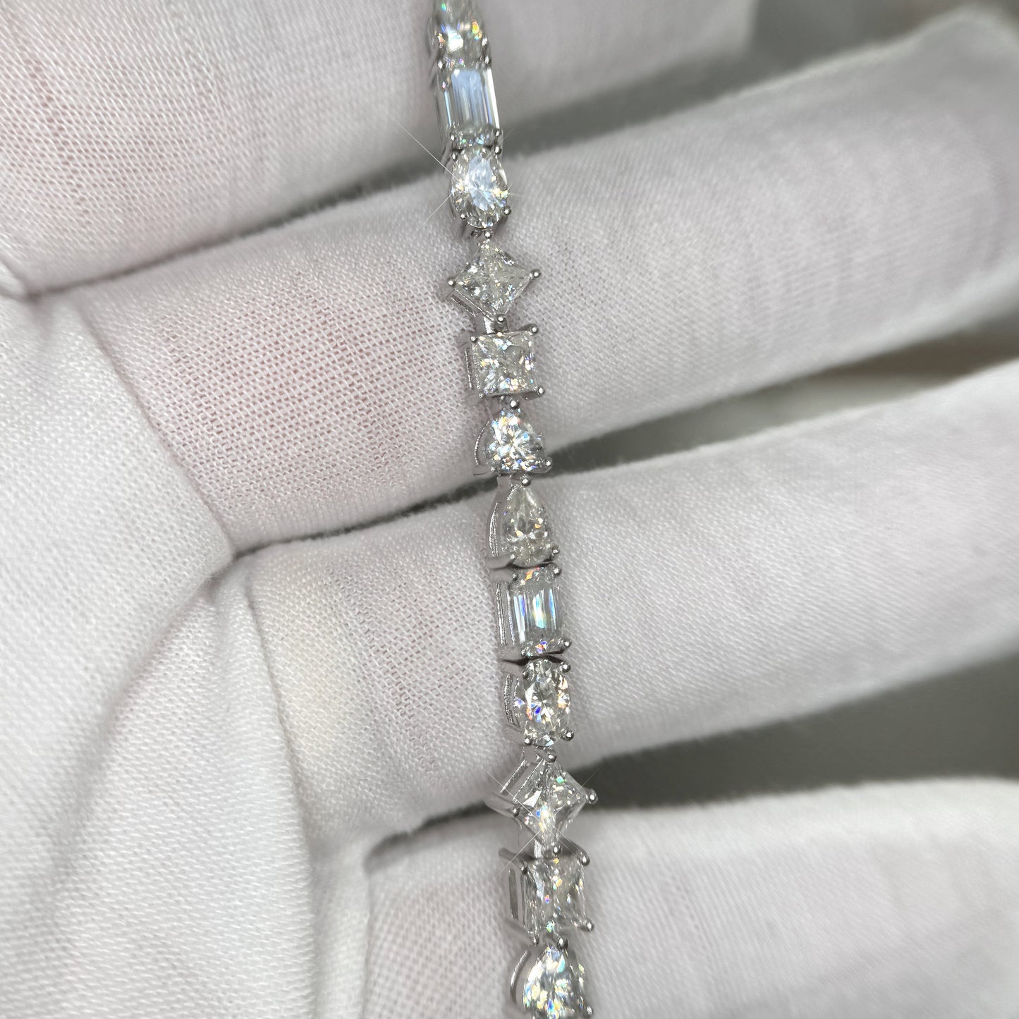 12.5 CTW Moissanite Mixed Medley Tennis Bracelet