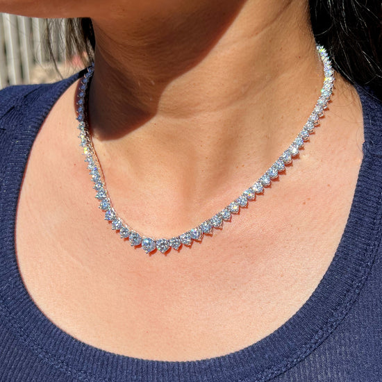 Kleo Moissanite Graduating Tennis Necklace