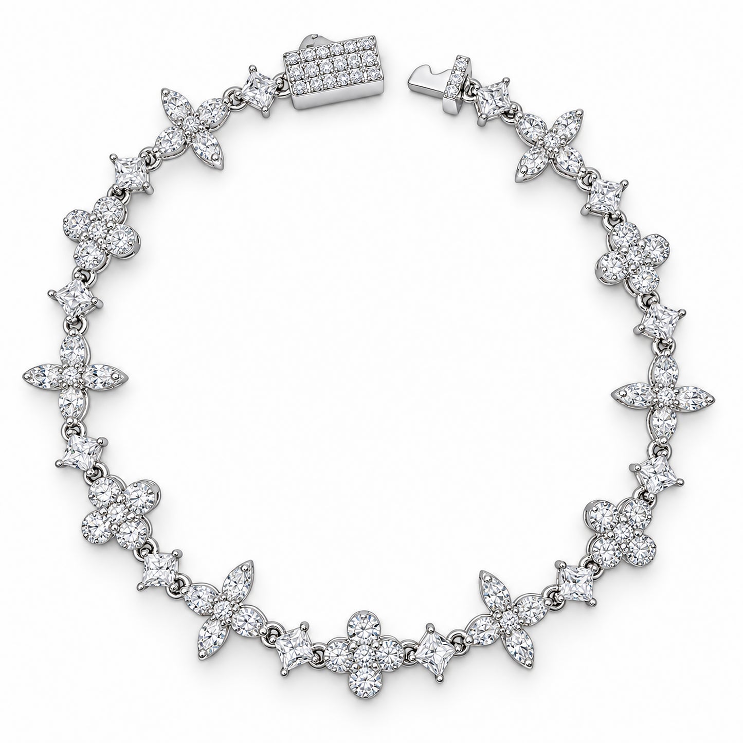 Flora Moissanite Medley Tennis Bracelet
