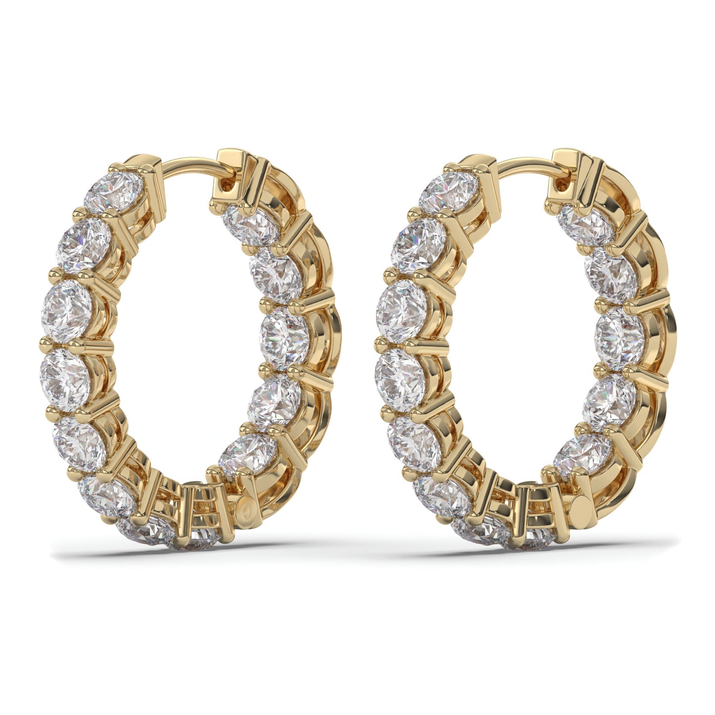 Clara 6.00 CTW Moissanite 25MM Hoop Earrings