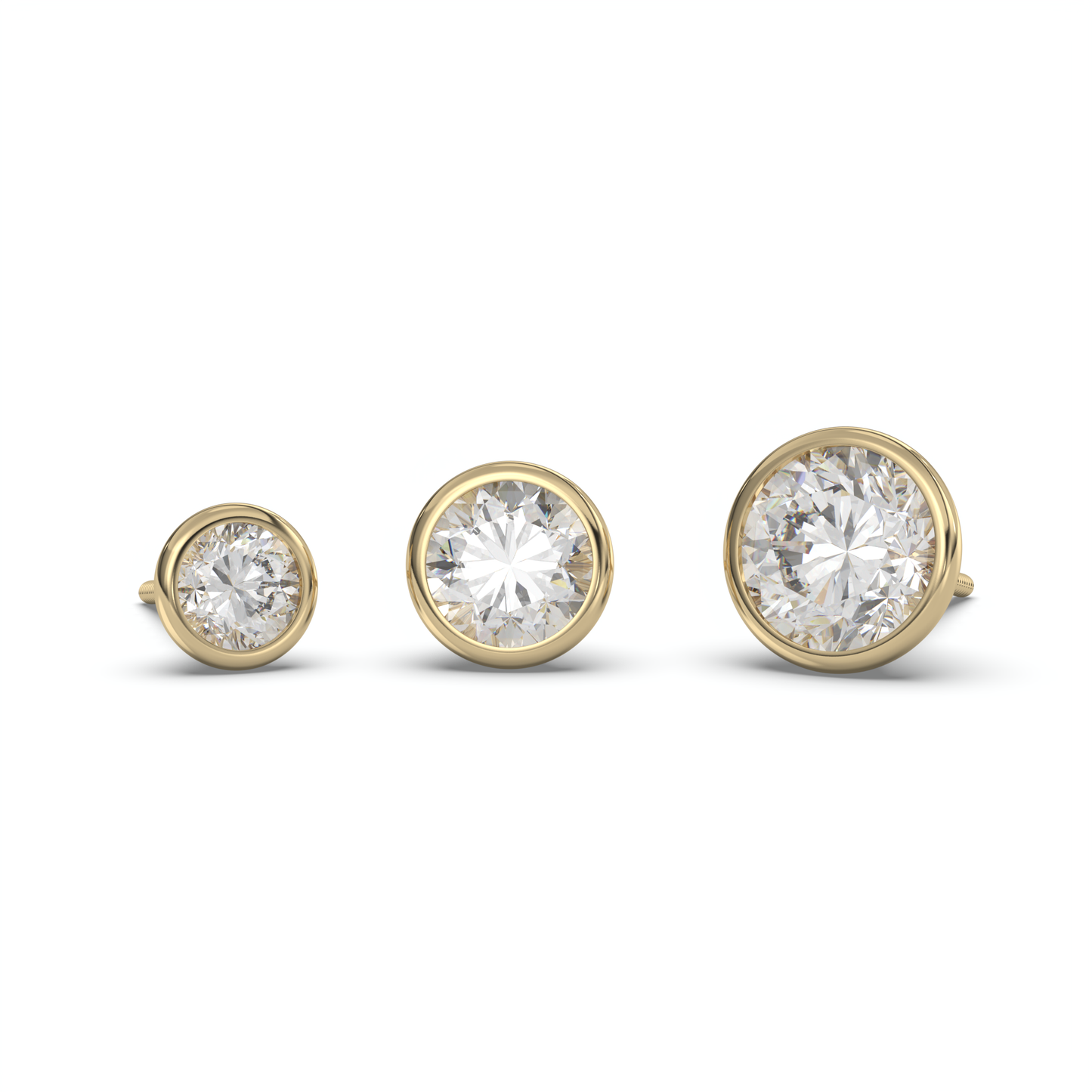 Julius Moissanite Bezel Set Martini Earrings