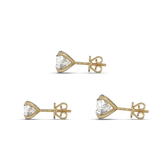 Amiel Moissanite Solitaire Martini Earrings