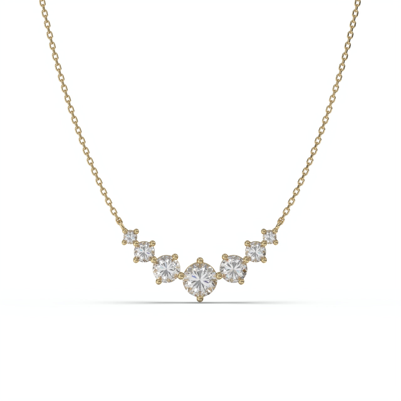 Dara 1.26 CTW Moissanite Graduating Necklace