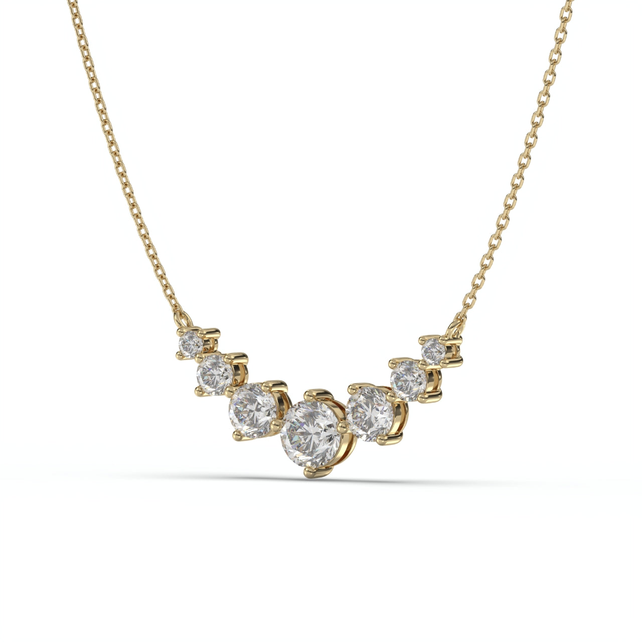 Dara 1.26 CTW Moissanite Graduating Necklace