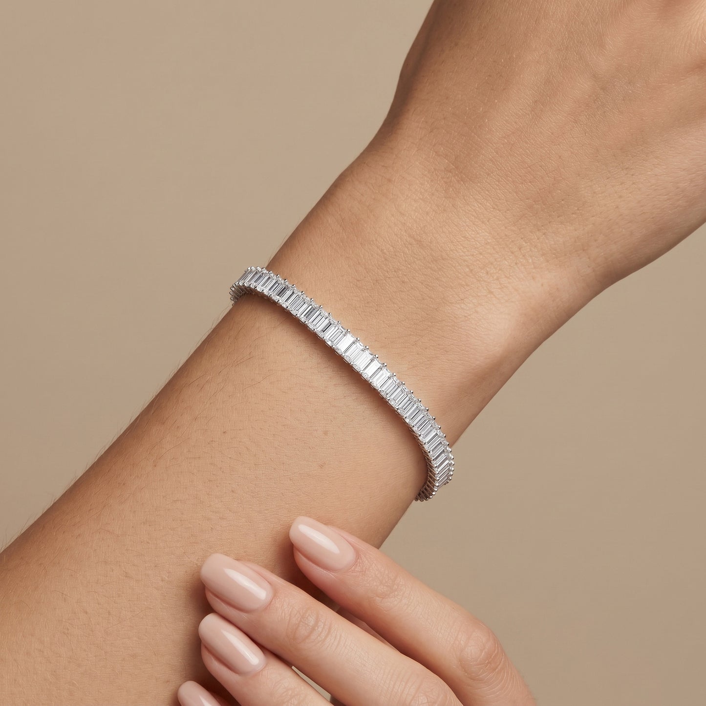 Clara 11.4 CTW Baguette Moissanite Tennis Bracelet