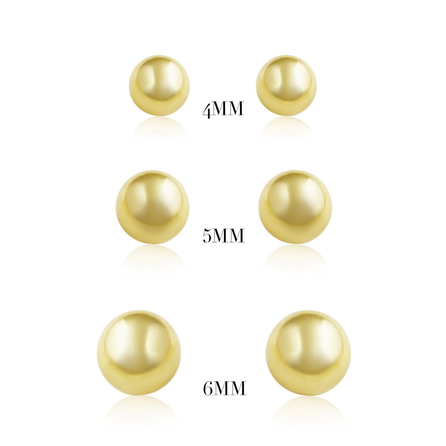 Midas 14K Gold Polished Ball Stud Earrings
