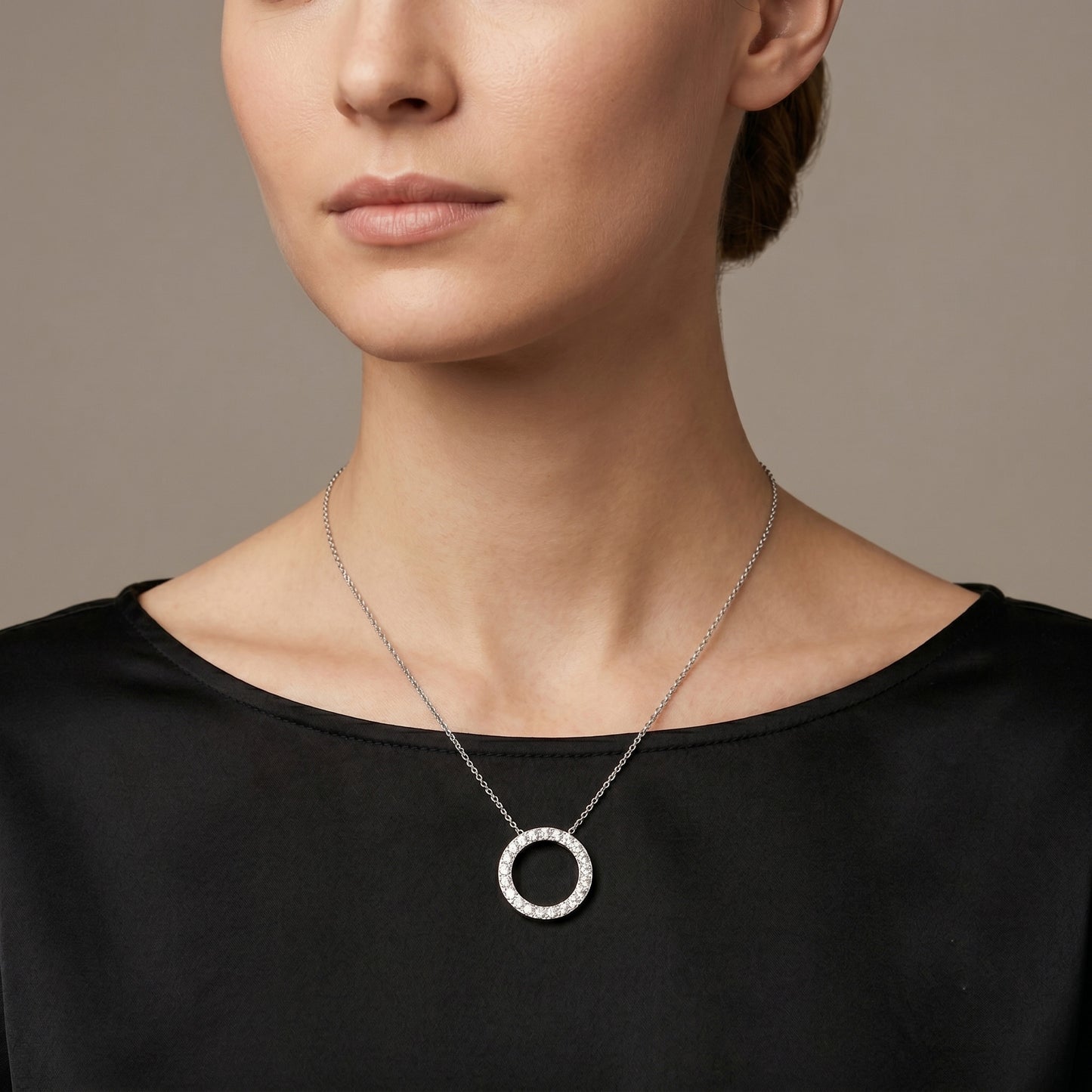 Leben 2.10 Carat Circle of Life Moissanite Necklace