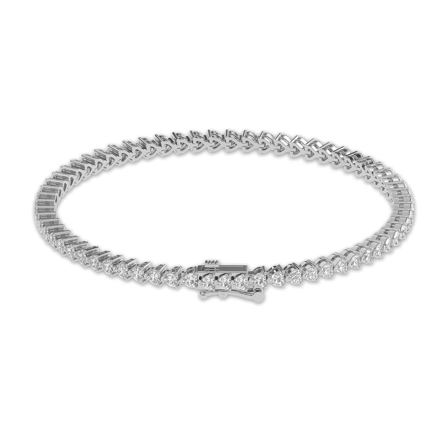 Clara 5.10 CTW Heart Cut Moissanite Tennis Bracelet