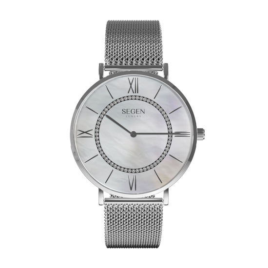 Radiance Moissanite Watch 36MM Mother of Pearl