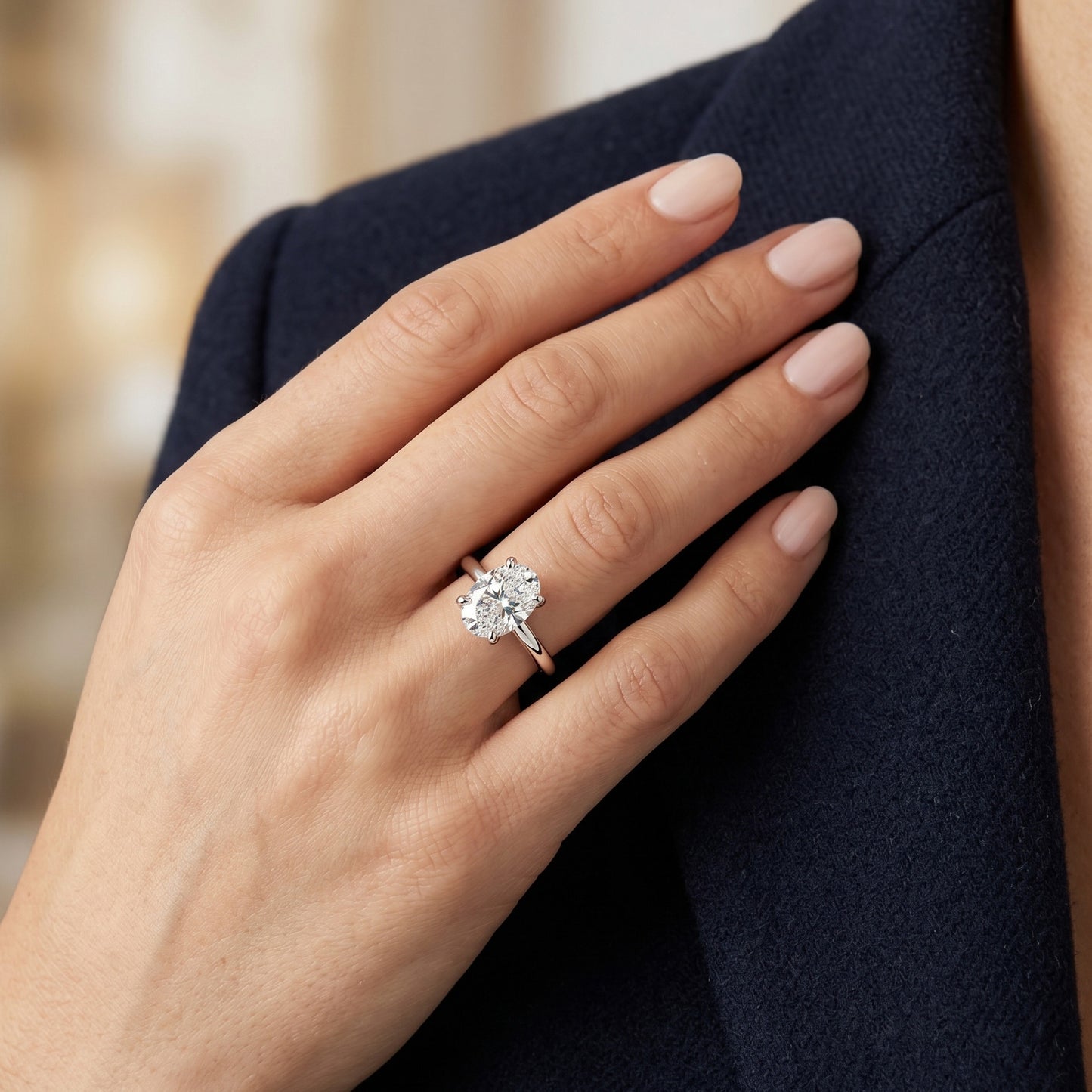 Gervais Oval Cut Claw Prong Solitaire Ring