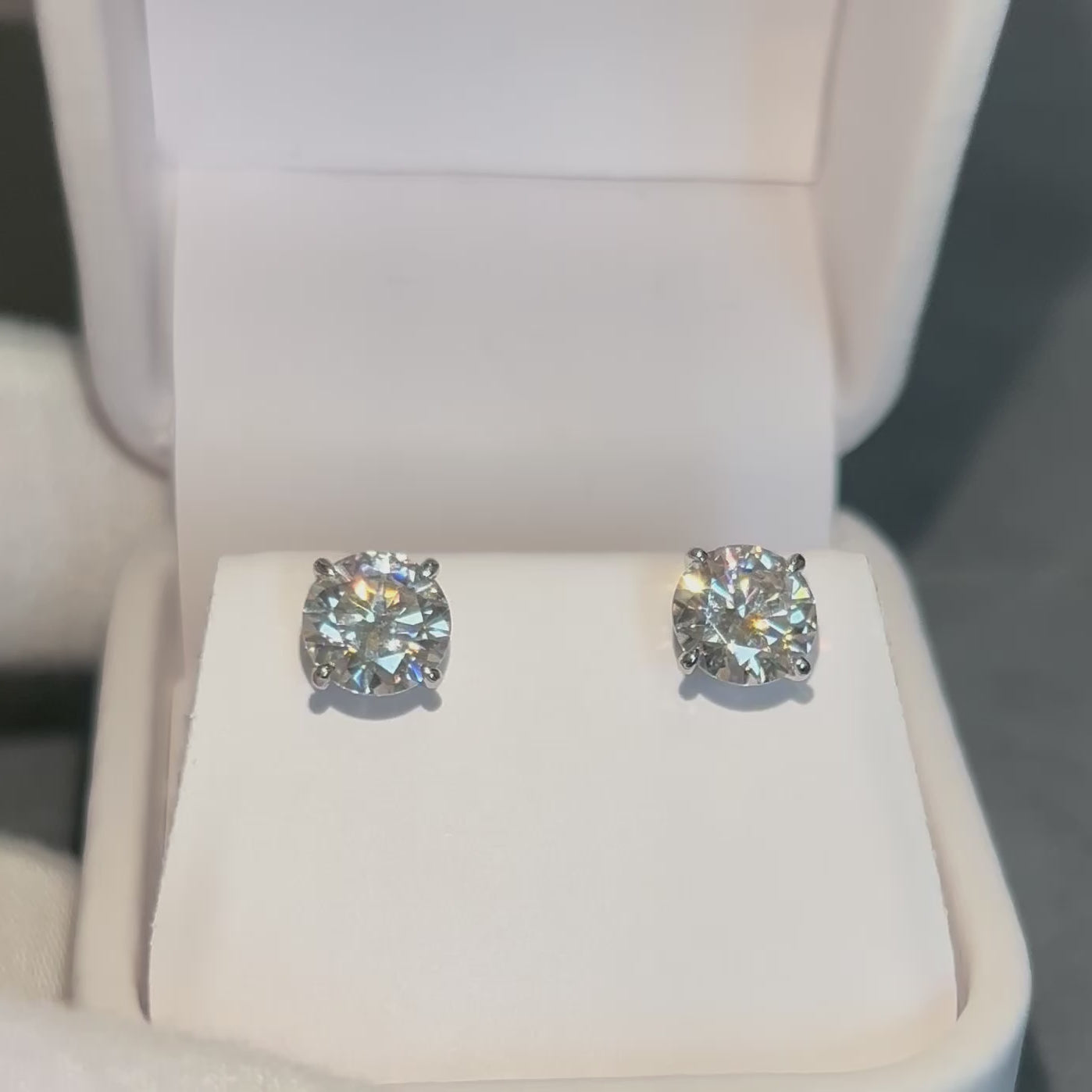 Amiel Moissanite Solitaire Martini Earrings