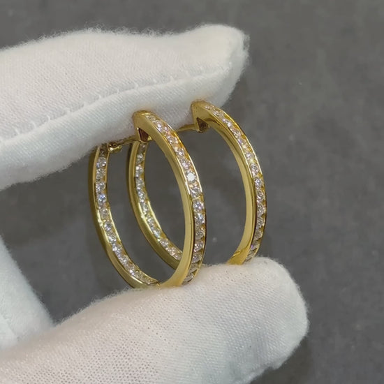 Volara Medium 2.10 CTW Moissanite Hoop Earrings