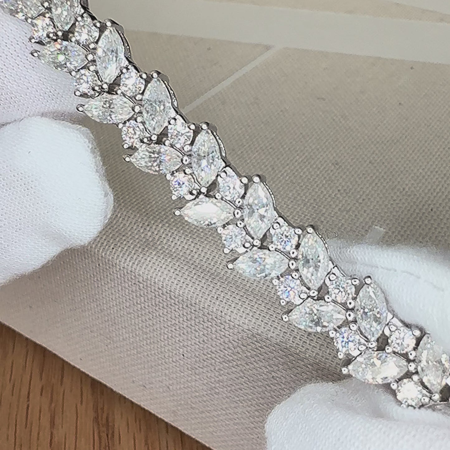 Load and play video in Gallery viewer, Astra Marquise Moissanite Medley Tennis Bracelet
