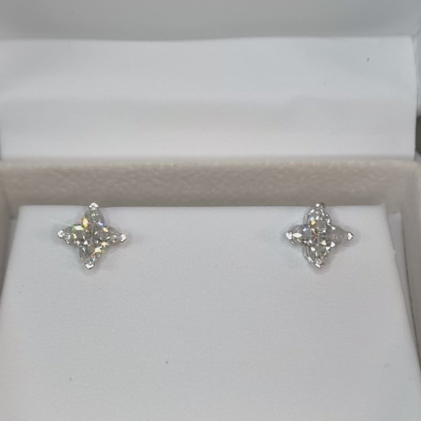 Ursi 2.28 CTW Moissanite Flower Cut Earrings