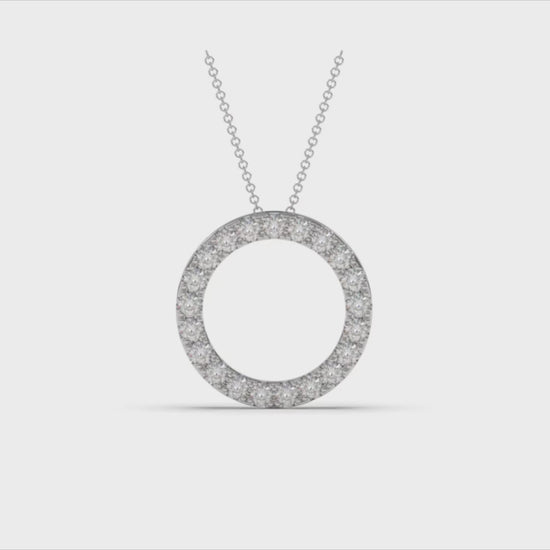 Load and play video in Gallery viewer, Leben 2.10 Carat Circle of Life Moissanite Necklace
