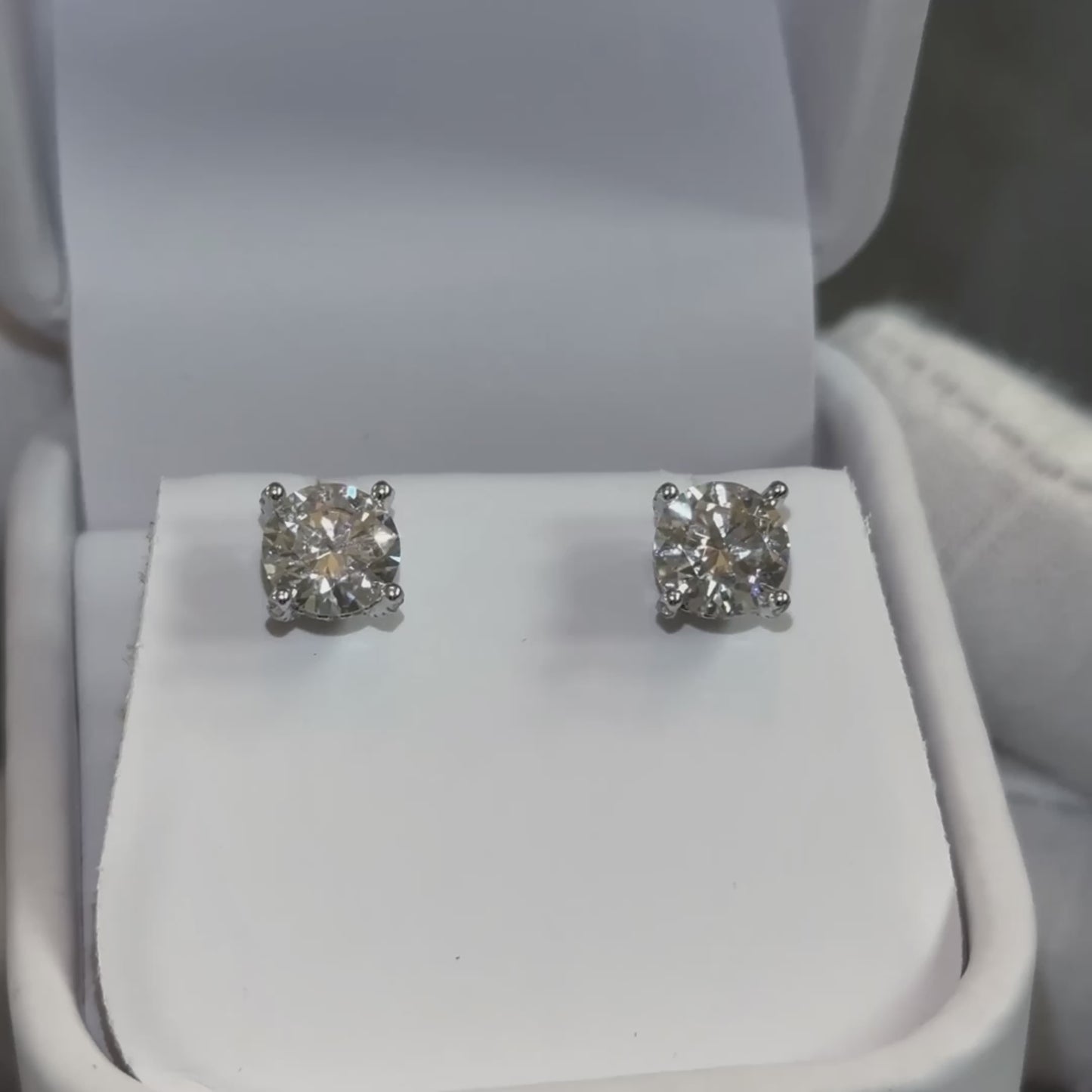 Load and play video in Gallery viewer, Riley 2.8 CTW Moissanite Pave Martini Round Earrings
