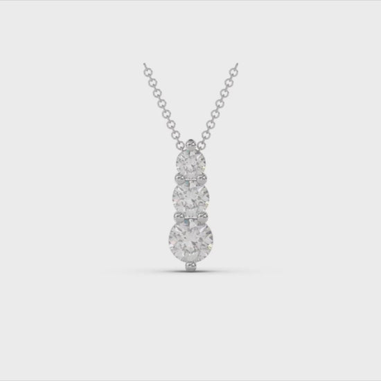 Load and play video in Gallery viewer, Vita 1.55 CTW 3 Stone Moissanite Pendant
