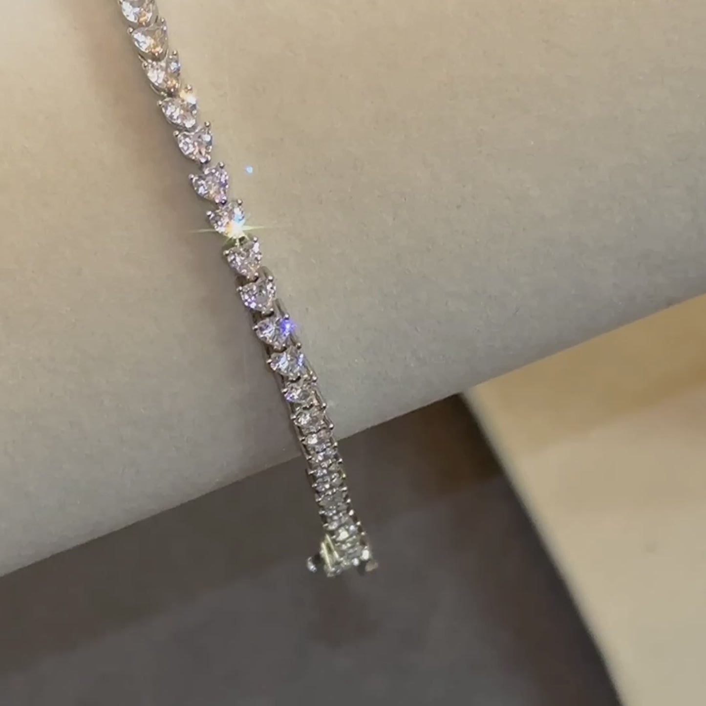 Clara 5.10 CTW Heart Cut Moissanite Tennis Bracelet