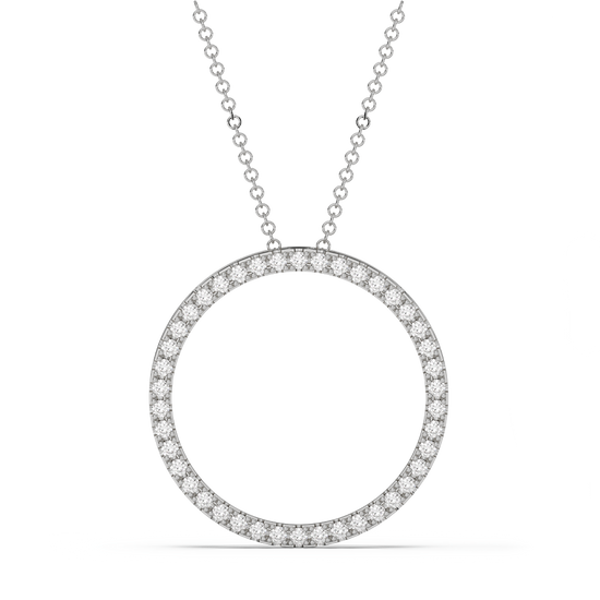 Leben Circle of Life Moissanite Necklace 14K Gold