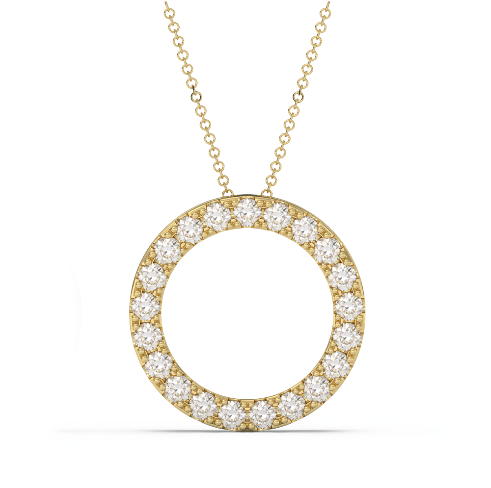 Leben 2.10 Carat Circle of Life Moissanite Necklace