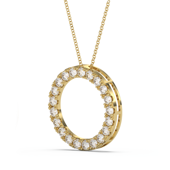 Leben 2.10 Carat Circle of Life Moissanite Necklace
