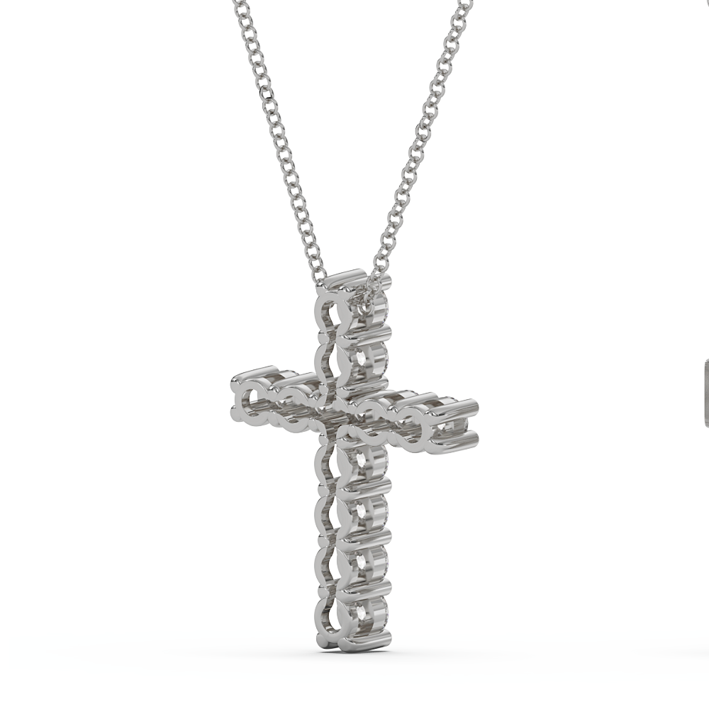 Trinity 1.10 CTW VVS Moissanite Cross Necklace